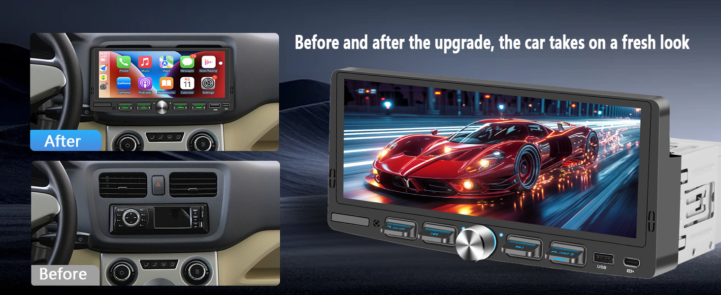 single din apple carplay