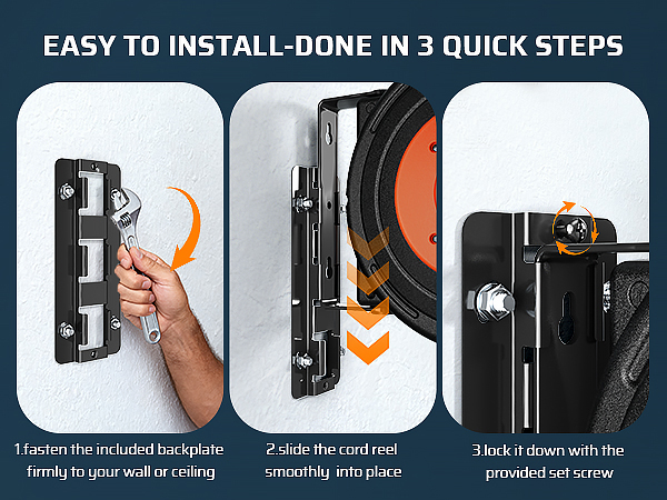 retractable power cord reel