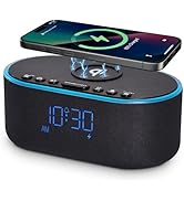 Odokee Wireless Charging Alarm Clock Radio: Qi Certified Fast Wireless Charger for iPhone Samsung...