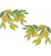 Lemon Branch Window Cling Sticker Decals for Home Décor and Kitchen Glass Decoration. Peel and St...