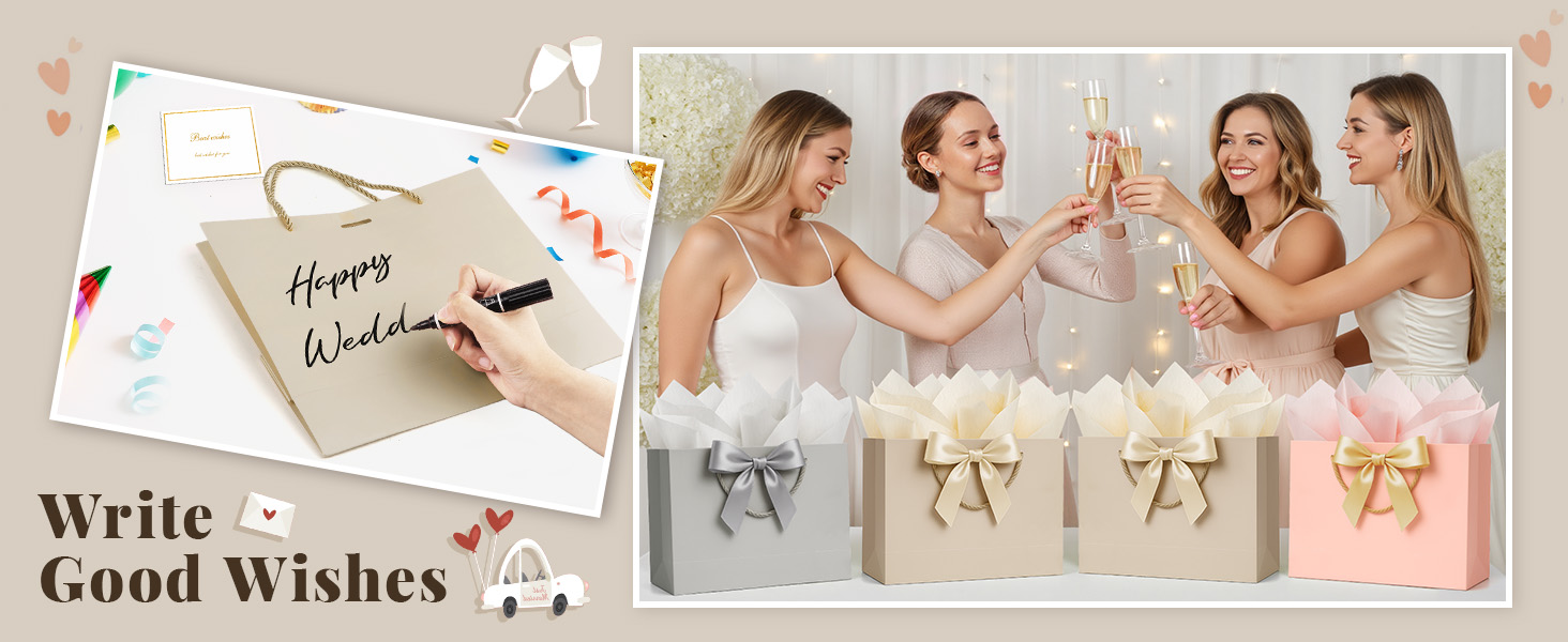 Paper Gift Bag for Personalizing Gift Wrap