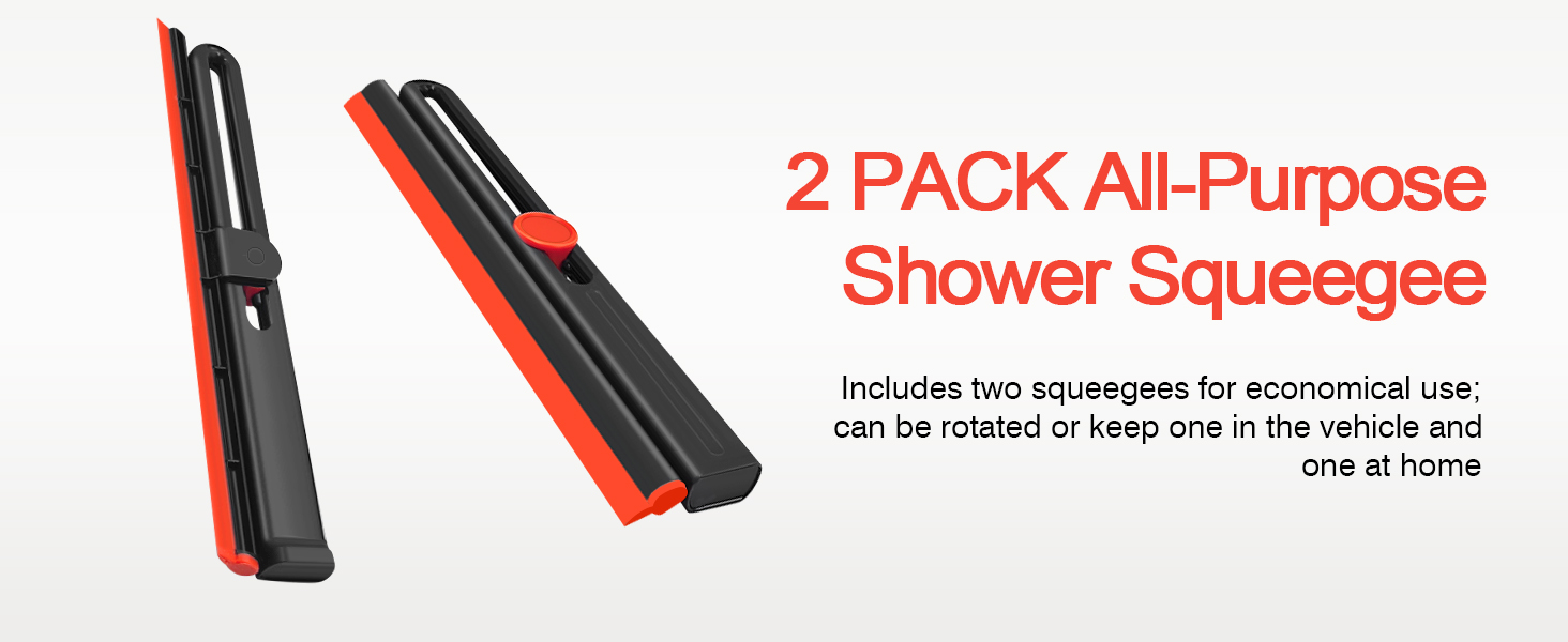 2 pack all purpose shower squeegee
