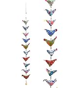 Indian Single Door Hanging 10 Fabric Birds Tota String Door Hangings with Bell Indian Traditional...