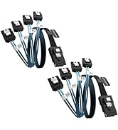 OIKWAN Mini SAS to 4 SATA Cable, 36 Pin SFF 8087 Host/Controller to 7 Pin SATA Target/Backplane, ...