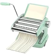 Pasta Maker Machine, Homemade Stainless Steel Manual Roller Pasta Maker, With 6 Adjustable Thickn...