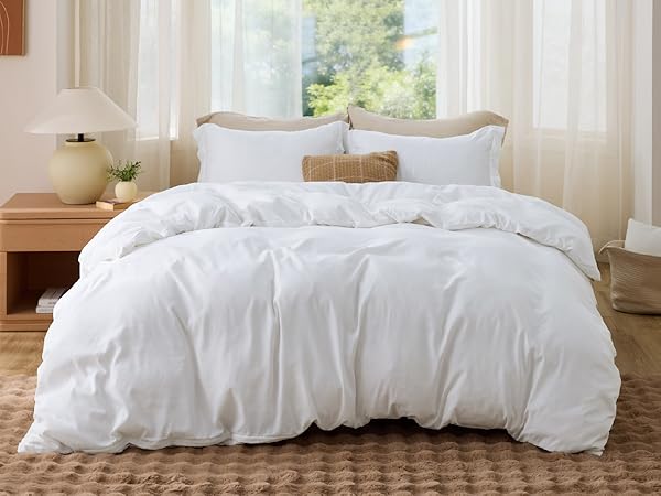 Bedsure Duvet Cover Soft Double Brushed Bedding Set for Kids Adults Zipper Closure NO Comforter