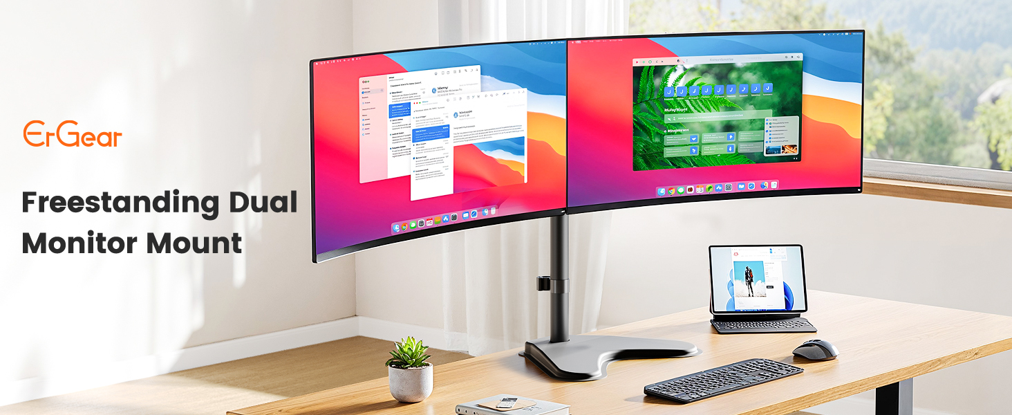 dual monitor stand