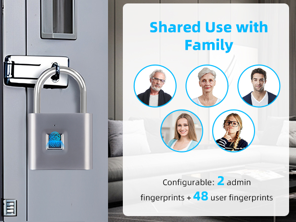 Shared Fingerprint Padlock