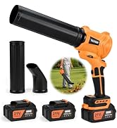 TNELTUEB Leaf Blower Cordless, 6 Speed Modes, Small Blowers for Lawn Care | 180° Rotating Handhel...
