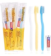 30 Pack Disposable Toothbrushes with Toothpaste, Individually Wrapped Disposable Toothbrushes Bul...