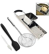 Premium Grade Stainless Steel Spaetzle Maker with Silicone Spatula, Stainless Steel Spider Strain...