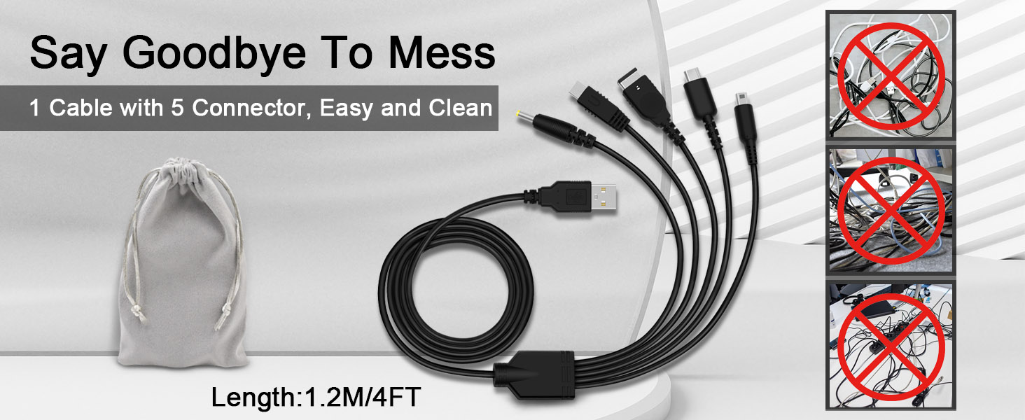 5 in 1 USB Charger Cable