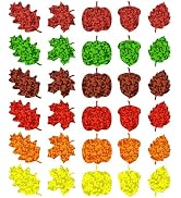 Alynta Fall Thanksgiving Stickers - 600Pcs Holographic Maple Leaf Stickers 1.2 Inch Autumn Label ...