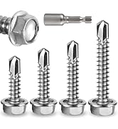 150PCS Self Tapping Screws Assortment, 410 Stainless Steel | Includes #8 x 1/2", #8 x 3/4", #8 x ...