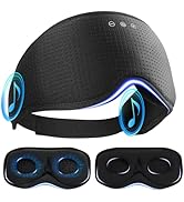 ZHENYEMEI 3D Sleep Mask with Bluetooth Headphones 2-in-1, Timing Sleeping Headphones for Side Sle...