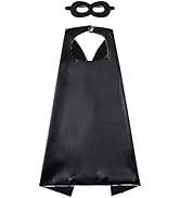CPCOIN Unisex Superhero Capes Masks for Adults Women Man Halloween Supe Hero Capes Double Sided E...