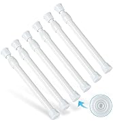 6Pcs Tension Rod, Goowin Tension Rods for Windows, No Drilling Rustproof Spring Adjustable Tensio...