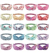 AHONEY 20 Pack Headbands for Girls Hair Bandana Cute Hair Bands No Slip Kids Headbands Girl Headb...