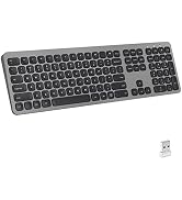 cimetech Wireless Keyboard, 2.4G Advanced Full Size Keyboard with Number Pad, Silent Ergonomic Ke...
