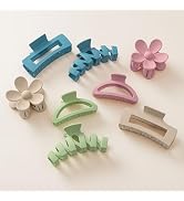 8PCS Hair Clips for Women, Flower Claw Clips for Thick Hair, Non-Slip Hair Accessories with Multi...