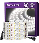 HitLights LED Strip Lights Waterproof Cool White 16.4FT 300LEDs 5000K LED Tape Light 23.5W 12V 28...