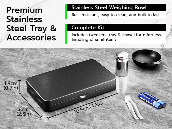 Premium Stainless Steel Tray & Accessories