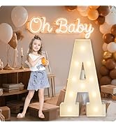 HXWEIYE Big Light Up Letters A,3FT Large Marquee Letters with lights, Mosaic Balloon Frame, Giant...