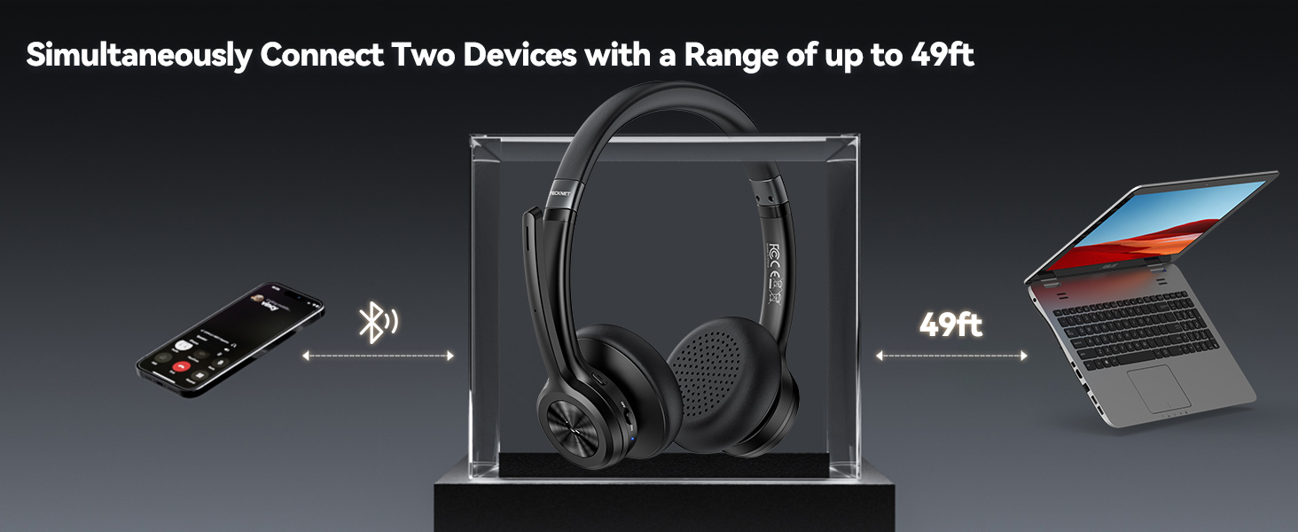 wireless headphones with mic