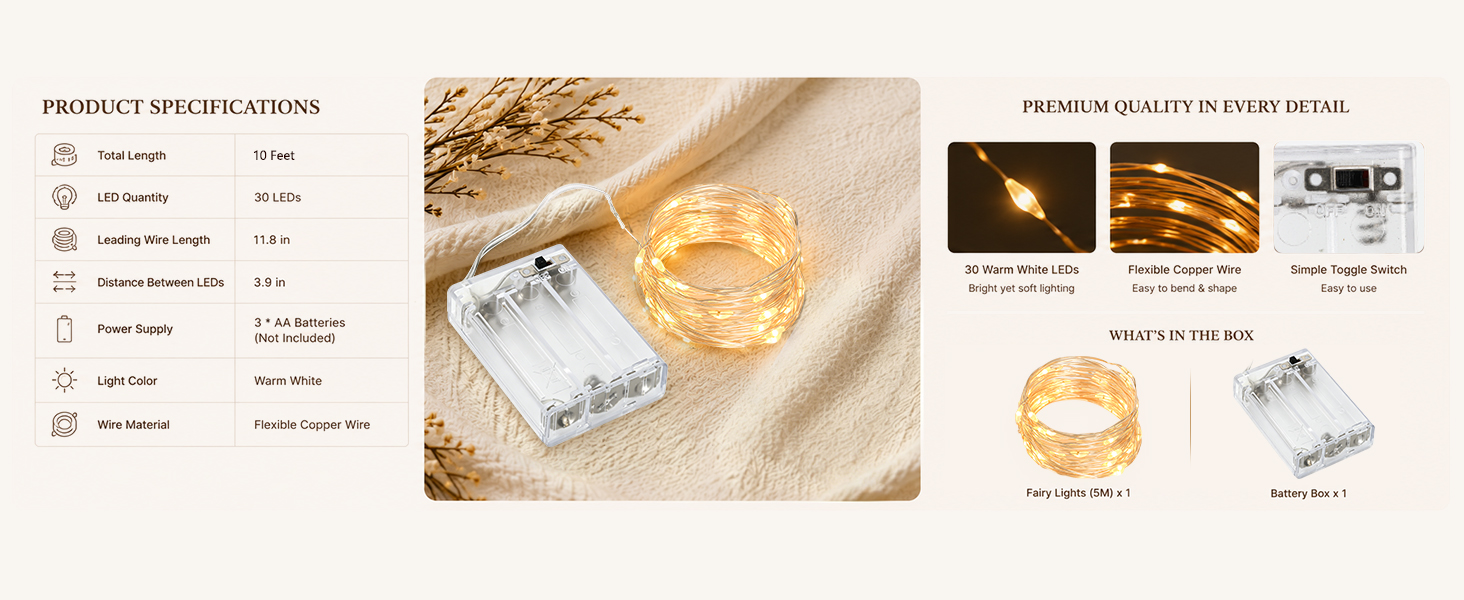 Battery Fairy String Lights
