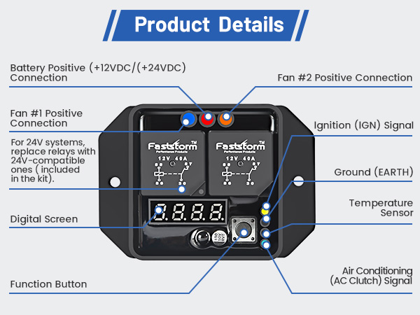 Digital Thermatic Fan Switch Kit #0444