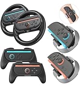 innoAura 6 in 1 Accessories Bundle for Switch 2(2025), Switch 2 Accessories Set with Steering Whe...