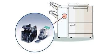 The automatic stapling units, built-in the photocopiers and multi-functional printers.