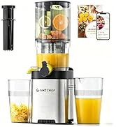 Cold Press Juicer Machine, 5.4" Wide Self-Feeding Chute for Whole Fruits & Vegetables, Masticatin...