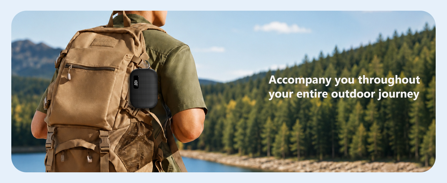 This Bluetooth speaker is easy to carry and perfect for outdoor activities