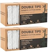 GOLD HONEY Bamboo Cotton Swabs 1200 Count with Paper Box - Double Tipped Ear Swabs - Cotton Buds ...