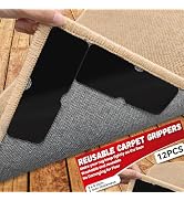 Urdar Brunnr Rug Carpet Non Slip Grippers, Reusable and Washable Double Sided Carpet Tape Pads, S...