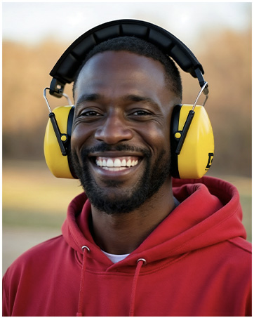 decibel defense shooting ear protection noise reduction noise cancelling ear muffs gun range