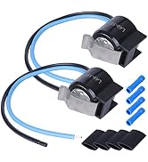 Refrigerator Defrost Thermostat 5303918214, 2Pcs Bimetal Defrost Thermostat Exact use for Whirlpo...