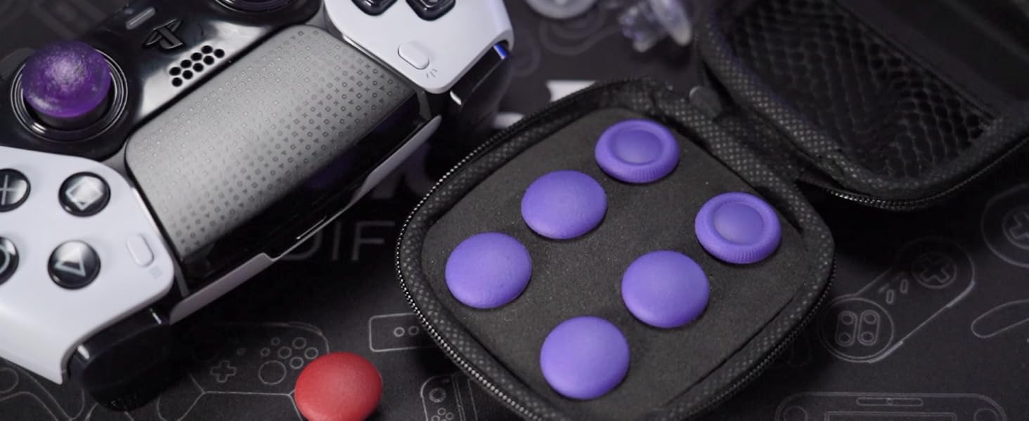 eXtremeRate Replacement Swappable Thumbsticks for PS5 Edge Controller Interchangeable Joystick Caps