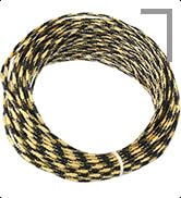 Othmro 10m/32.8ft PET Expandable Braid Cable Sleeving Flexible Wire Mesh Sleeve Black Yellow