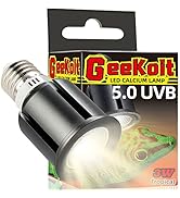 GeeKoit Premium 5.0 UVB Reptile Light,UVA UVB 3W Full Spectrum Tropical,UVB Bulb for Optimal Calc...