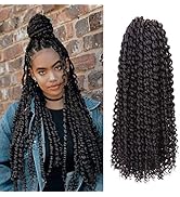 6 Packs Water Wave Hair Passion Twists Hair 18inch Water Wave Crochet Hair for Butterfly Soft Loc...