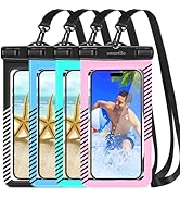 smartlle Waterproof Phone Holder Pouches, Cell Phone Water Protectors 4 Pack, IPX8 Waterproof Pho...