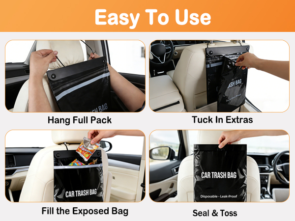this car trash bag is easy to install