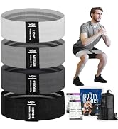 Resistance Bands for Working Out with Workout Bands Guide. 4 Booty Bands for Women Men Fabric Ela...