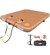 AWSUM Inflatable Floating Dock Air Dock Platform, 5ft x 6ft Inflatable Water Mat Floating Island ...