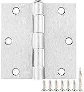 18 Pack Square Door Hinges Satin Nickel 3.5