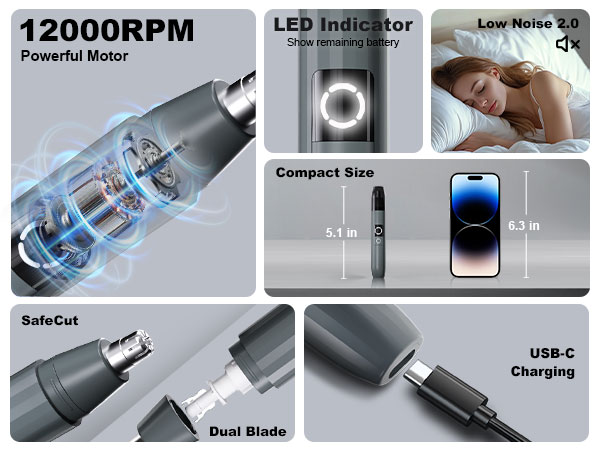 Ear and Nose Hair Trimmer for Men