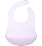 Olababy Fold N Go Silicone Baby Bib w Travel Case | Lightweight Design Eases Pressure Bruising fo...