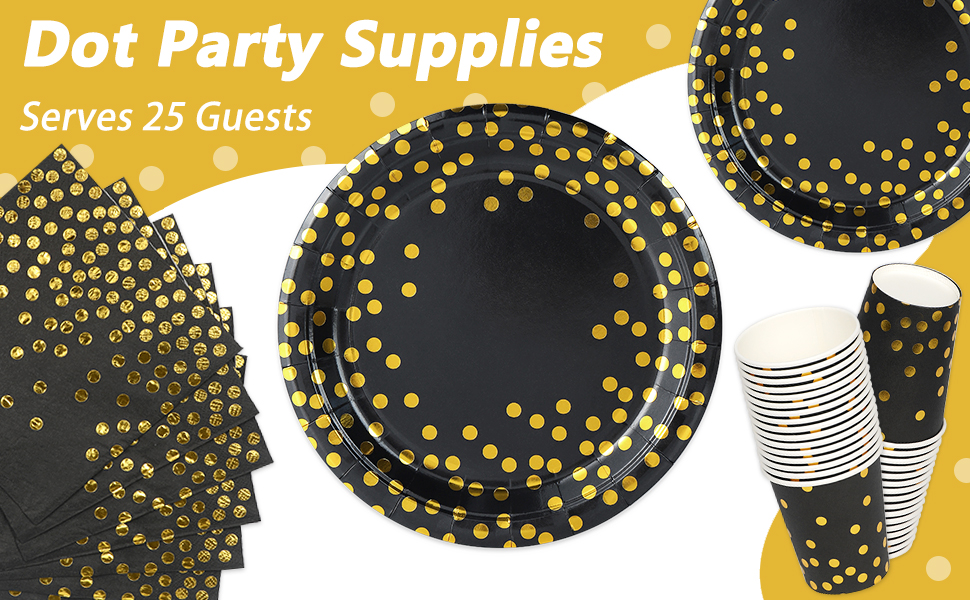 Black and Gold Party Supplies